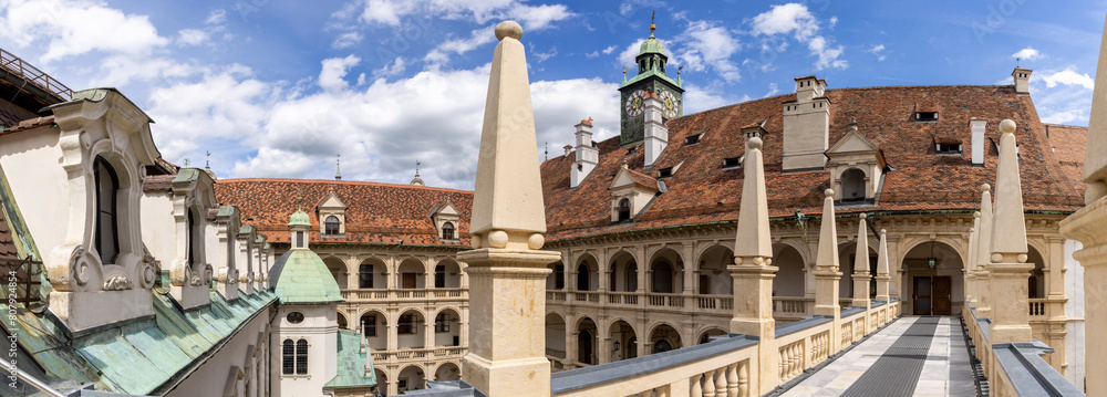 Panoramic view of the renaissance building