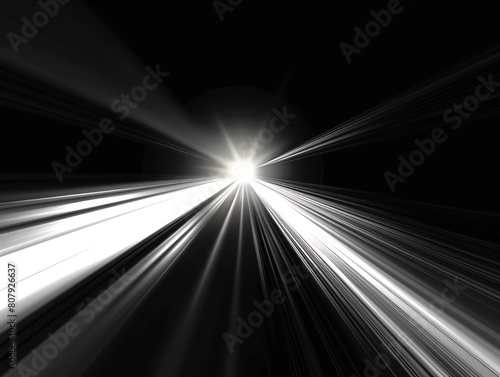  white light effect extreme speed over black background © MADGALLERY