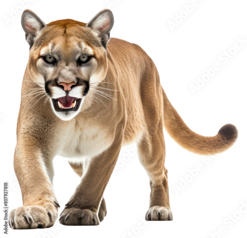 PNG Cougar wildlife mammal animal.