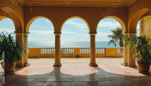 A beautiful garden with a view of the ocean © terra.incognita