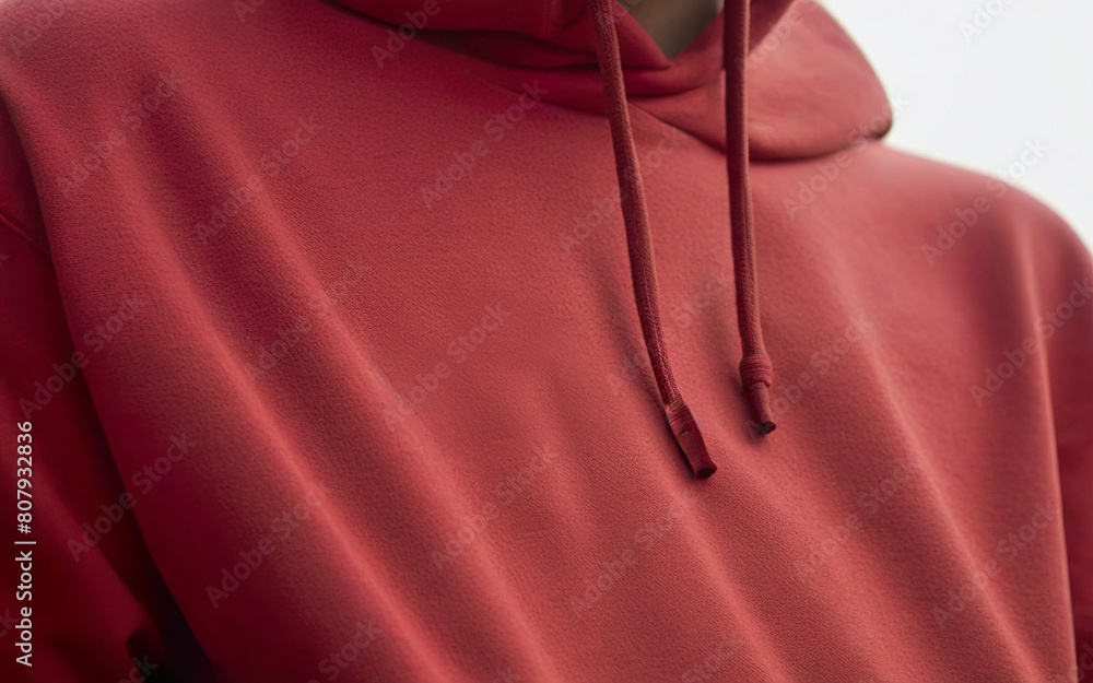 red hoodie closeup mockup red hoodie closeup mockup