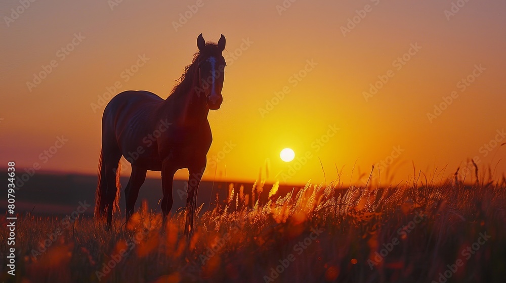 Craft an image of horses standing proudly outside Craft an image of horses standing proudly outside