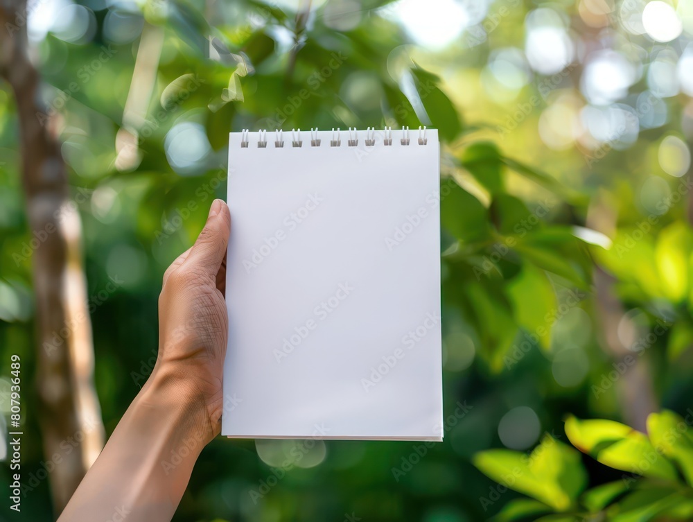 hand holding white notepad hand holding white notepad