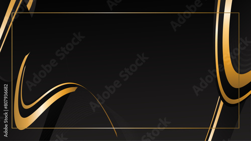 Dark black background with golden lines textured.