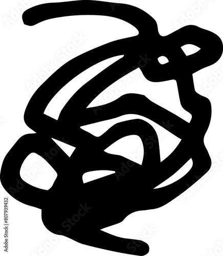 困った感情のモヤモヤ　手描き