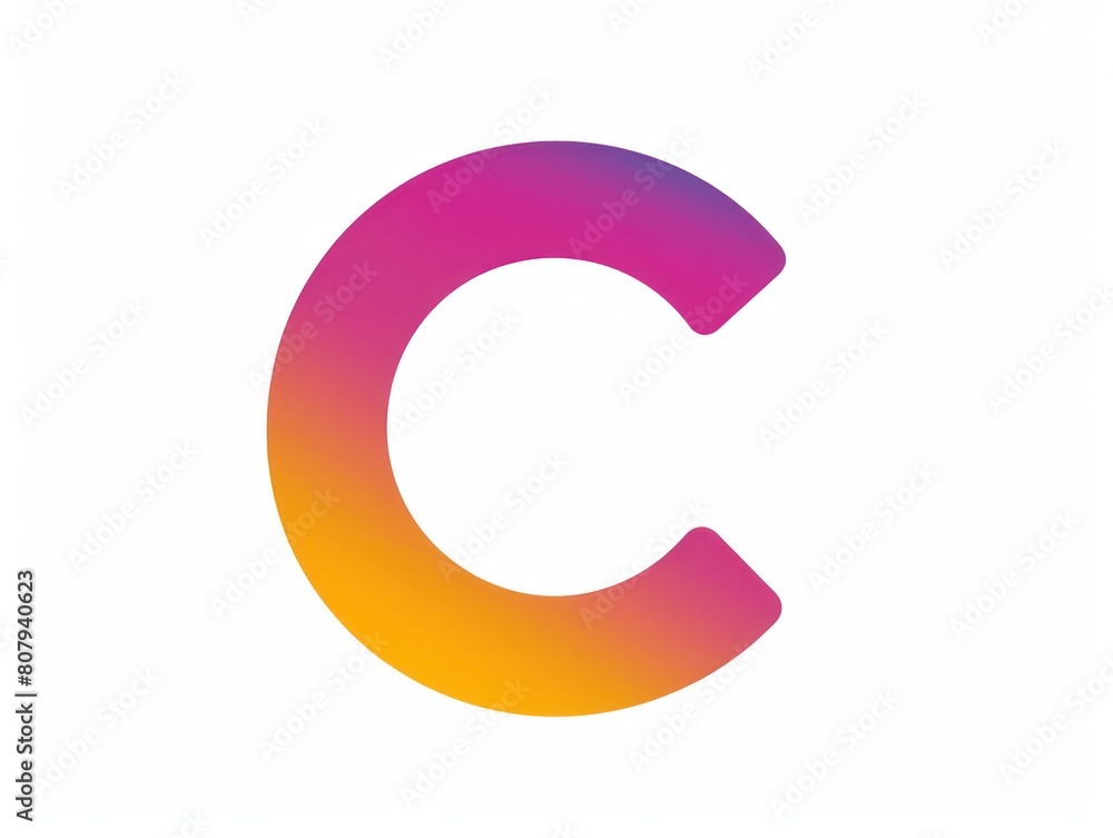 O letter, logo icon, color, white background O letter, logo icon, color, white background