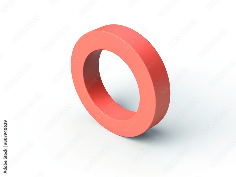 O letter, logo icon, color, white background O letter, logo icon, color, white background