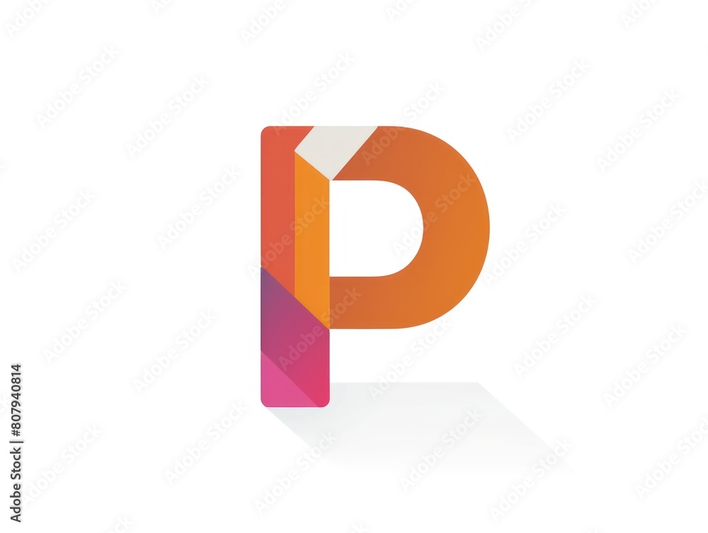 letter P logo icon, color, white background letter P logo icon, color, white background