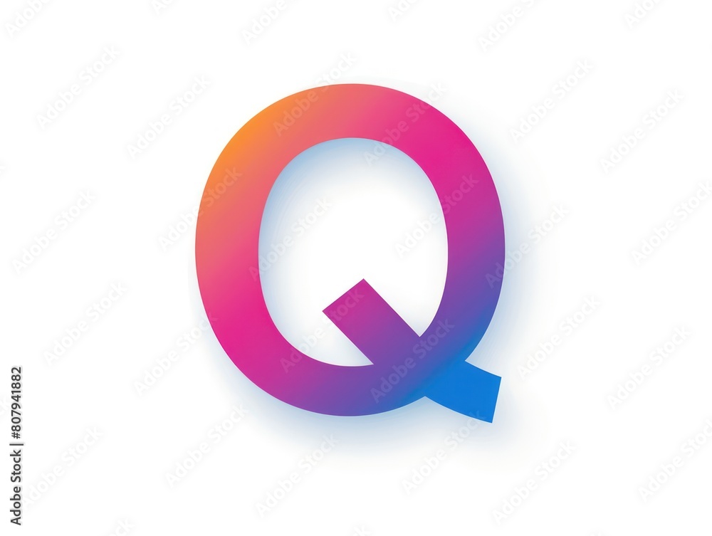 letter Q, color in white background letter Q, color in white background