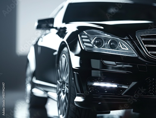  luxury car close up photo, studio background