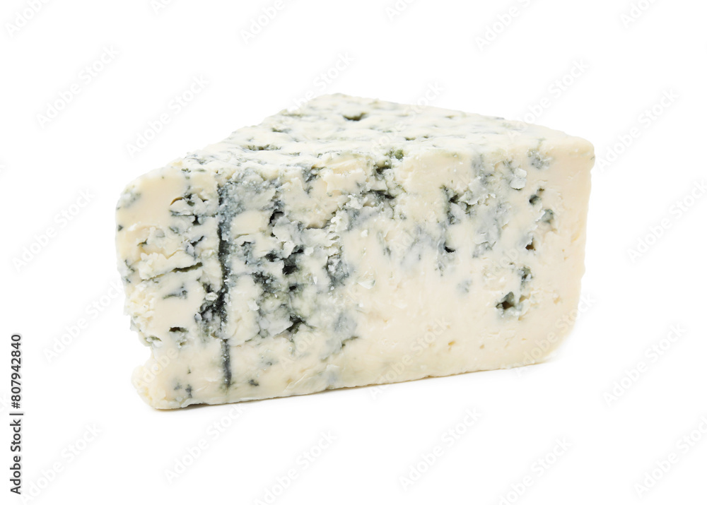 Piece of delicious blue cheese isolated on white Piece of delicious blue cheese isolated on white