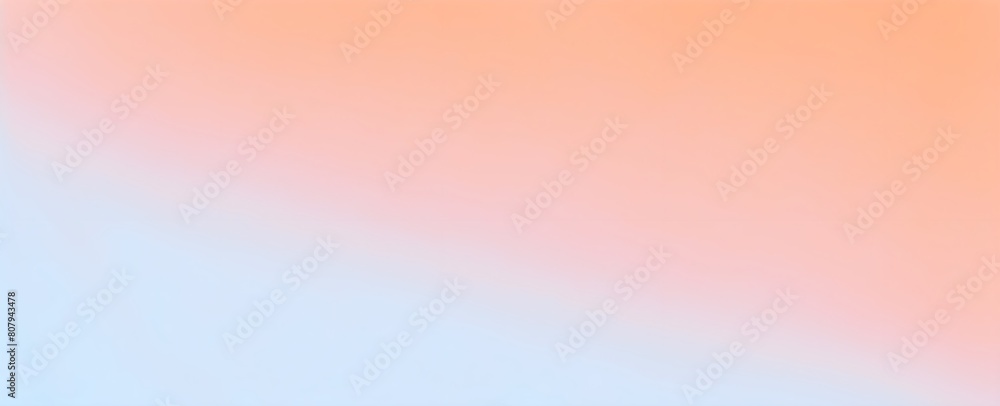 Peach fuzz and light blue color gradient backdrop. Vibrant orange hues transition with blank space for design.