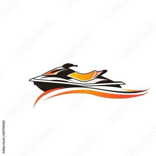 jet ski rentals design logo, white background