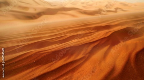 Majestic Desert Dunes at Golden Hour - Tranquil Nature Scene © Oksana Smyshliaeva