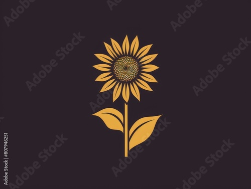 sunflower icon logo design
