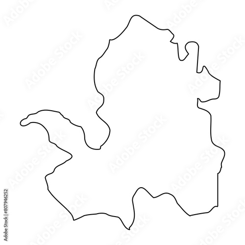 District 11 map, administrative division of Malta. Vector illustration.