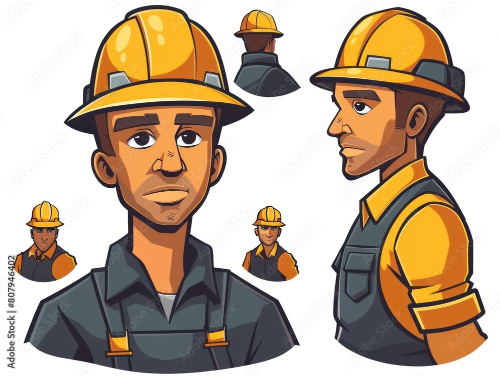 builder mascot with construction hat builder mascot with construction hat