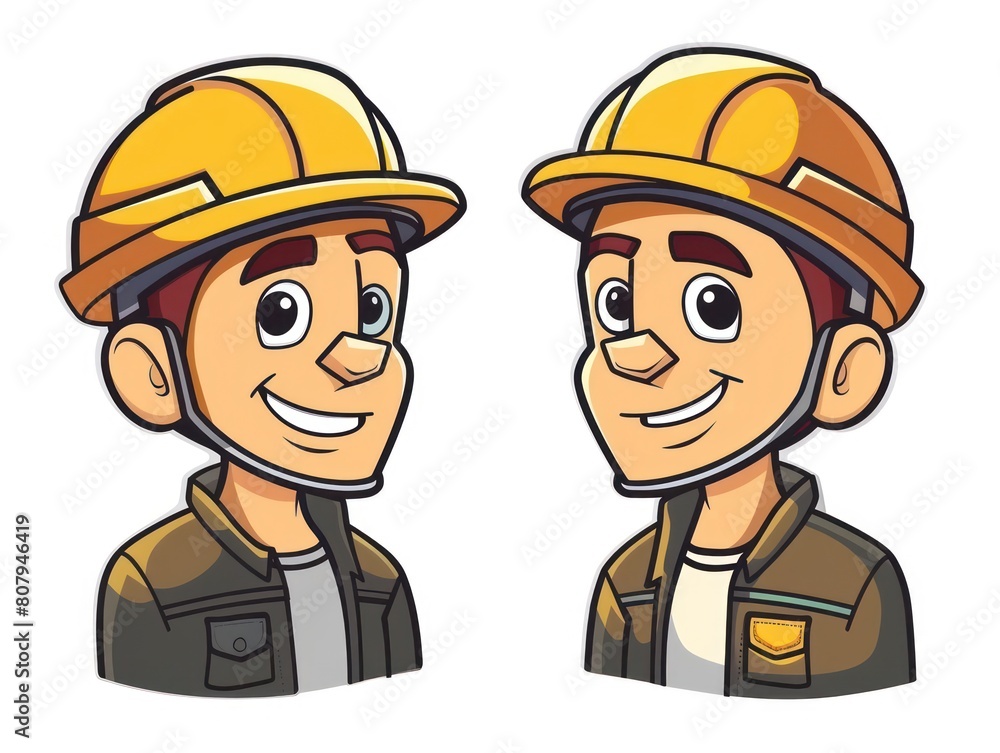 builder mascot with construction hat builder mascot with construction hat