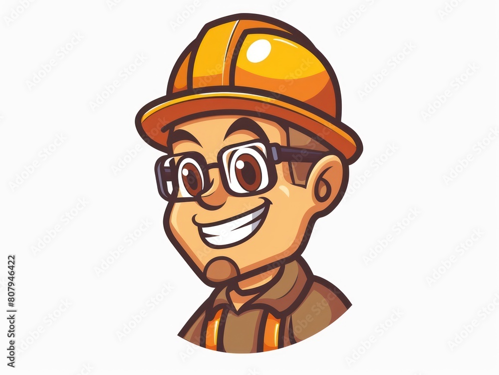 builder mascot with construction hat builder mascot with construction hat