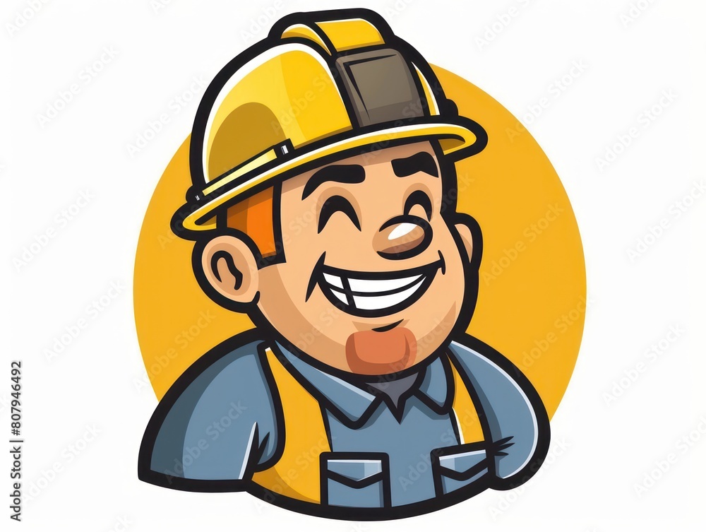 builder mascot with construction hat builder mascot with construction hat