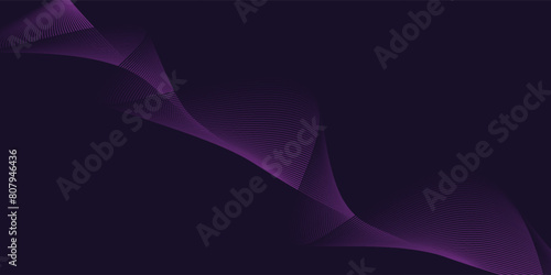 Purple background with flowing wave lines. vektor illustration