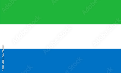 Sierra Leone flag official isolated on white background. vector illustration. rra Leone 1