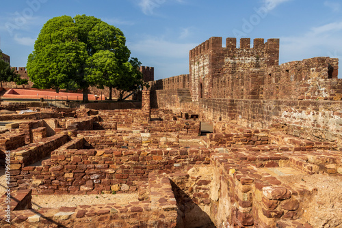 Silves, Portugal 04-24-2024. Historic fortress   In Silves ,  Algarve, Portugal.