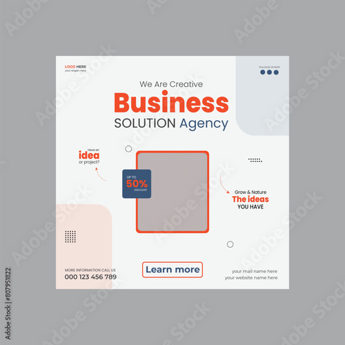 Digital marketing agency and corporate social media post template