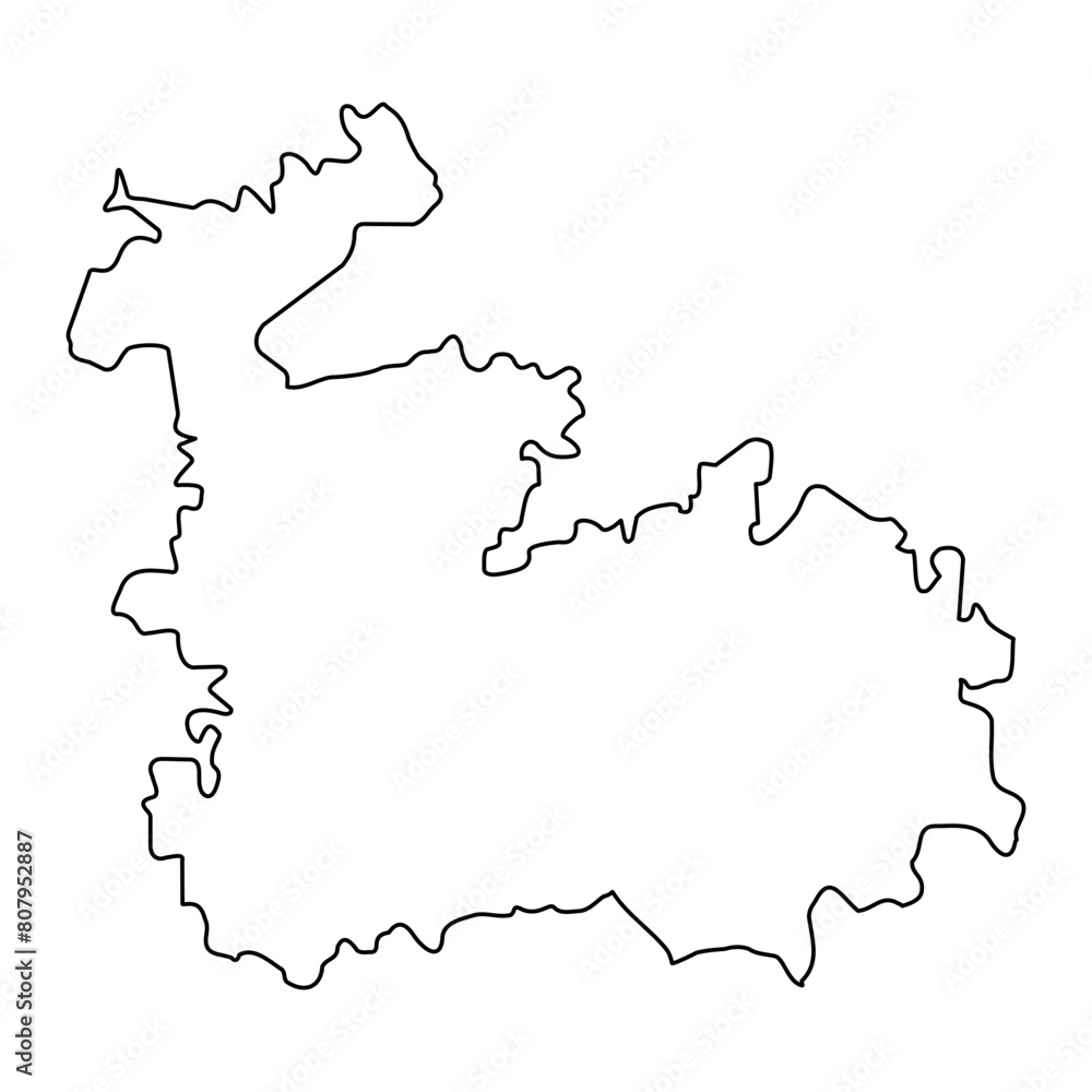 Northern District map, administrative division of Malta. Vector illustration.