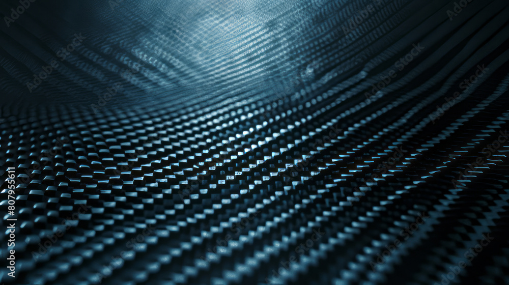 Close-up view of a futuristic black carbon fiber texture Close-up view of a futuristic black carbon fiber texture