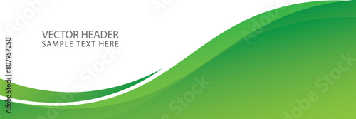 Modern green banner background. Graphic design banner pattern background template with dynamic wave shapes. vector