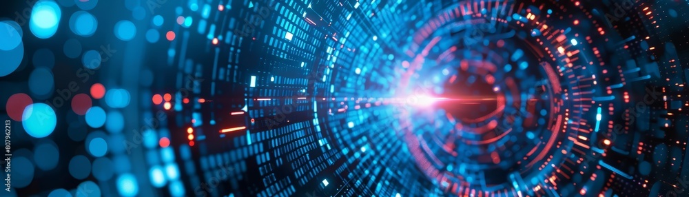 Abstract technology background circles digital hitech technology design background pulsates with data flowing through cyber connections Abstract technology background circles digital hitech technology design background pulsates with data flowing through cyber connections