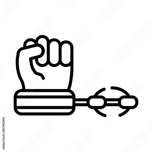 Slavery line icon