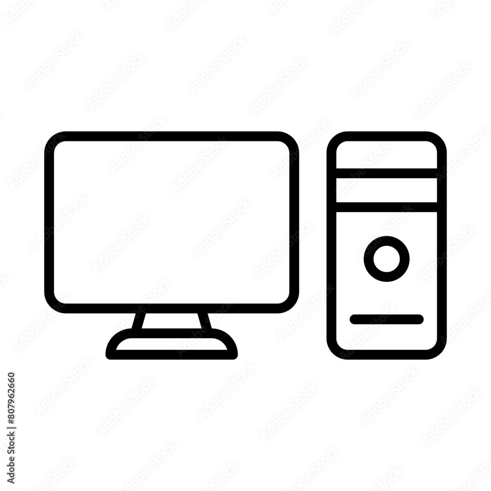 Computer line icon