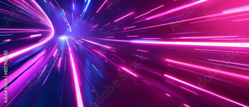 An abstract futuristic background sport illustration banner showcases a dynamic  neonlit speed movement  Sharpen banner with space for text