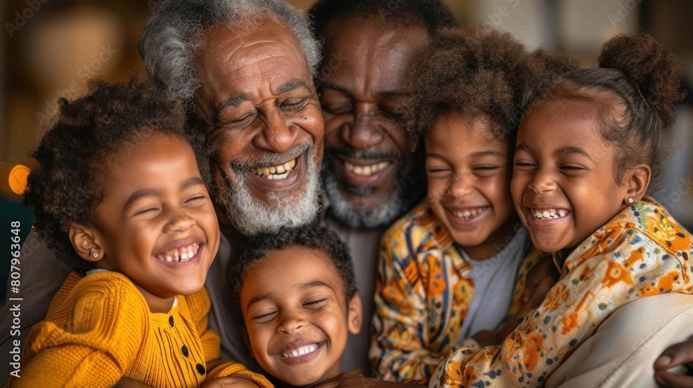 Amidst the laughter and joy, multi-generational families come together to celebrate special occasions. happiness family concepts. Amidst the laughter and joy, multi-generational families come together to celebrate special occasions. happiness family concepts.