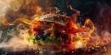 Flaming Burger: Inferno Delight