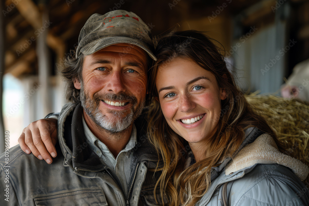 Portrait of a Dedicated Farming Family Portrait of a Dedicated Farming Family