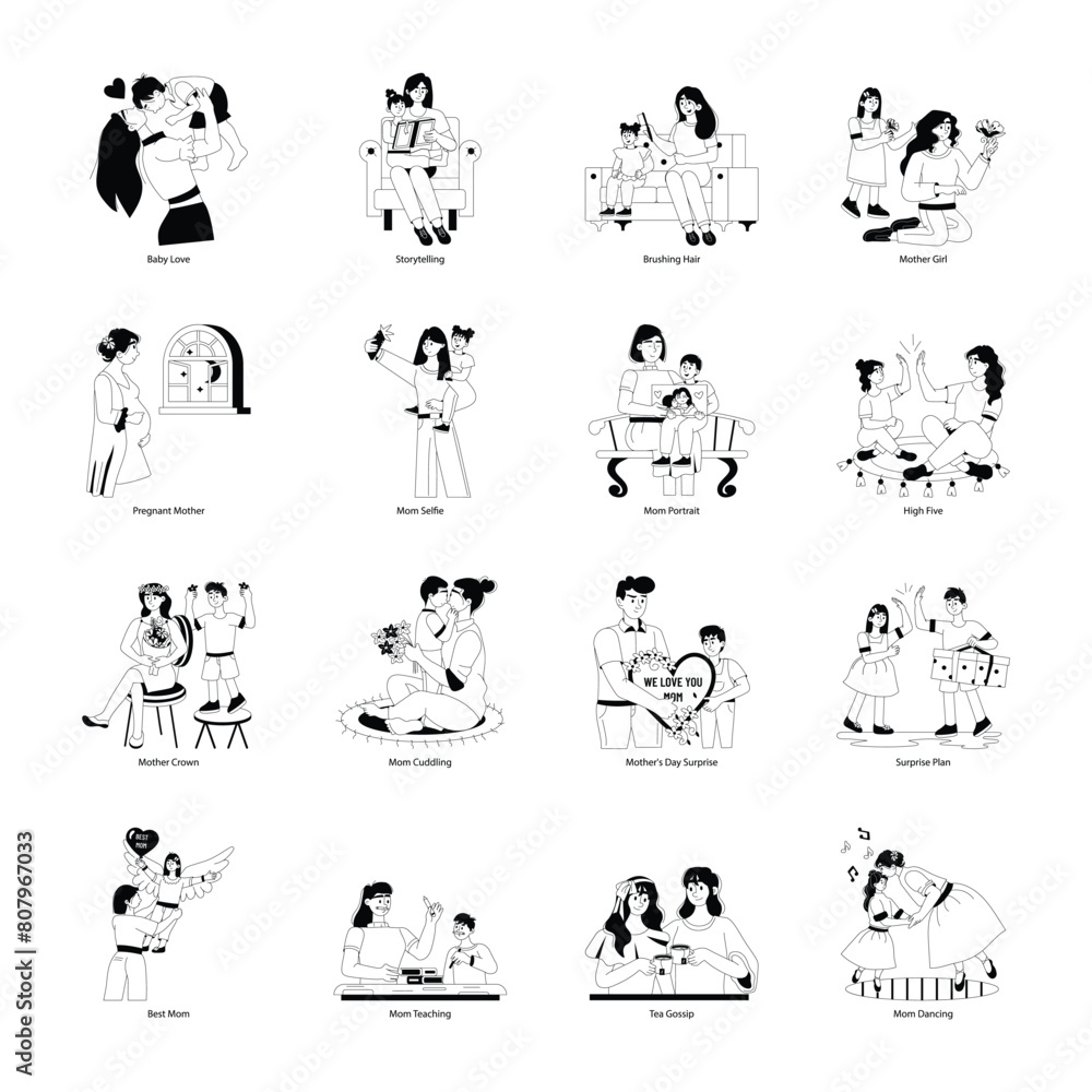 Handy Pack of Motherhood Glyph Illustrations
Handy Pack of Motherhood Glyph Illustrations