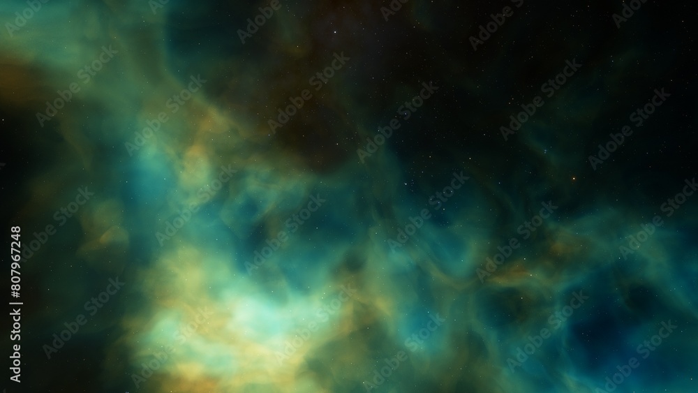 Fototapeta premium red-violet nebula in outer space, horsehead nebula, unusual colorful nebula in a distant galaxy, red nebula 3d render 