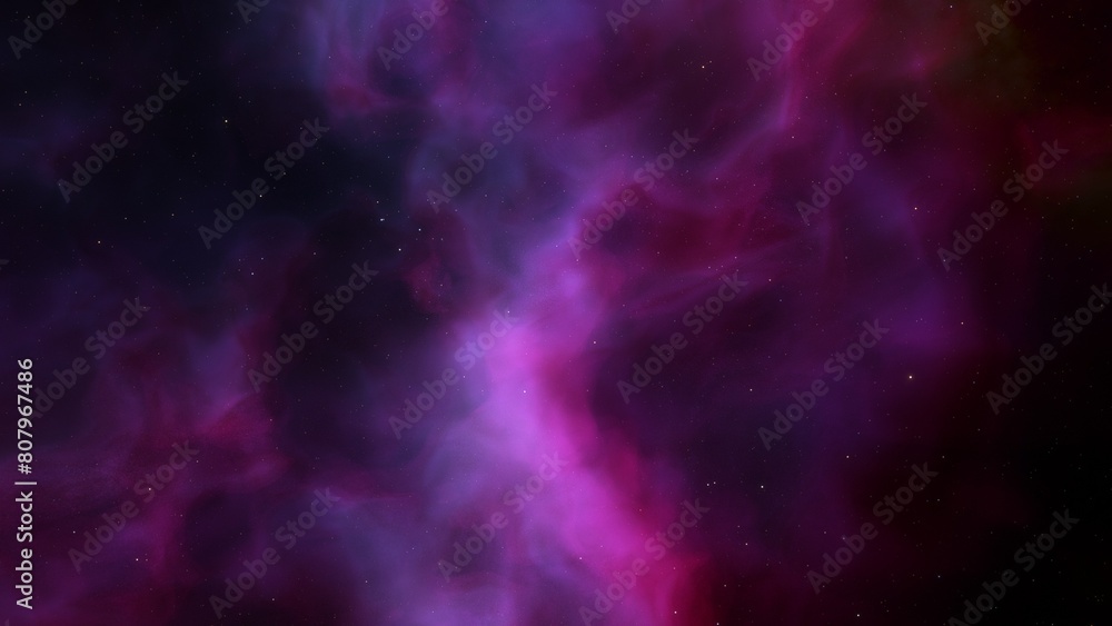 red-violet nebula in outer space, horsehead nebula, unusual colorful nebula in a distant galaxy, red nebula 3d render
