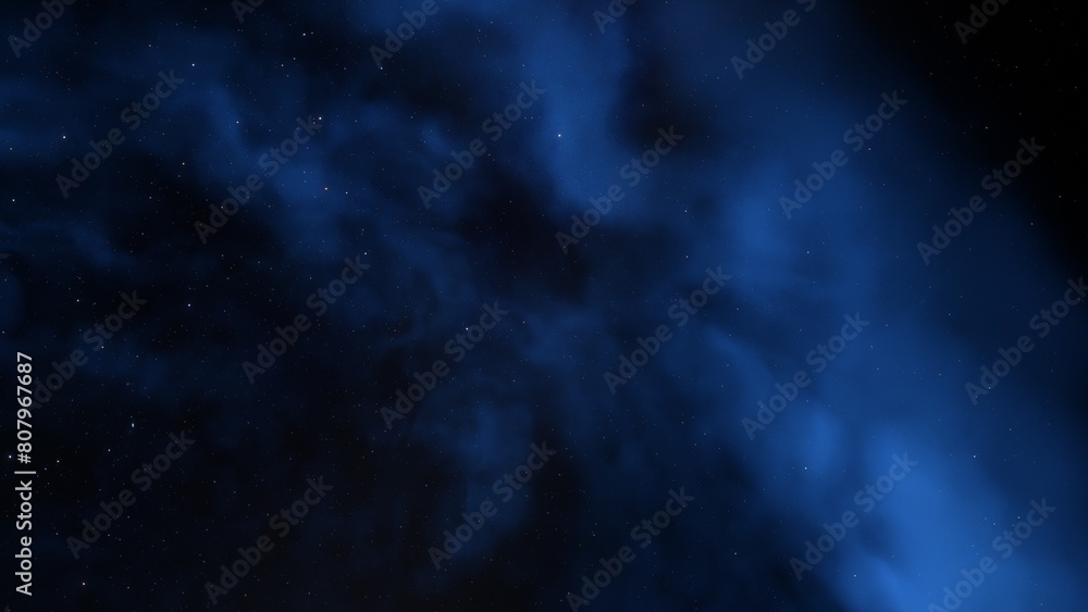 Fototapeta premium Deep space nebula with stars. Bright and vibrant Multicolor Starfield Infinite space outer space background with nebulas and stars. Star clusters, nebula outer space background 3d render 