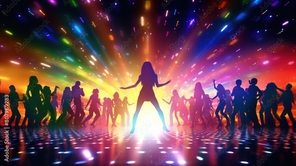 disco party loop background with a retro 70s vibe, disco party loop background with a retro 70s vibe,