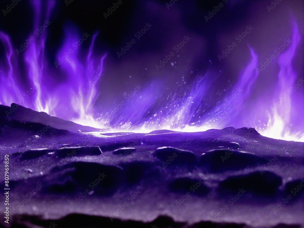 Naklejka premium aurora over the mountains