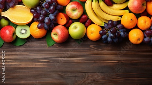 fresh fruits  including apples  oranges  bananas  grapes  