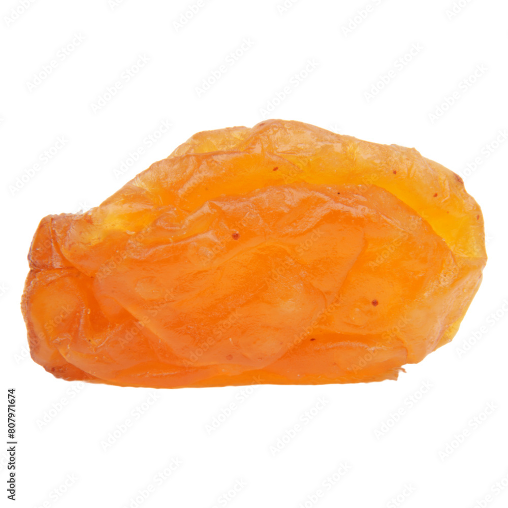 Closeup of single dried raisin isolated transparent Closeup of single dried raisin isolated transparent