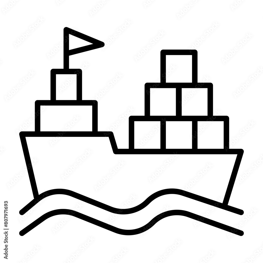 ship cargo delivery icon ship cargo delivery icon