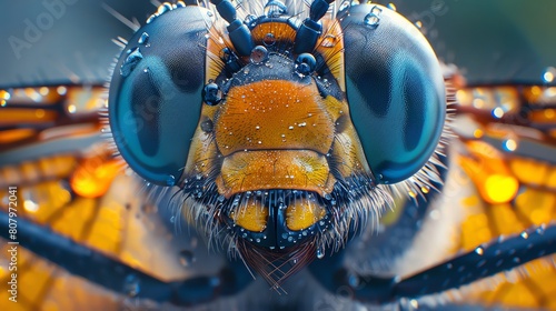 hyperreal images of an Broad-bodied chaser face, extreme high de photo