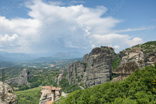 meteora rock formations and monasteries in greece