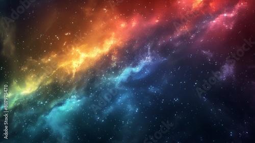 A colorful galaxy with stars and clouds in the background  AI